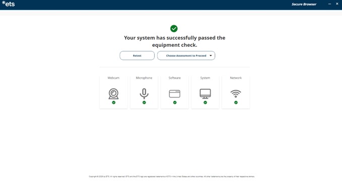 Equipment check pass