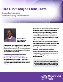 Cover image of The Major Field Tests in Action: Baker College (PDF