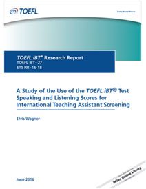 Lee más sobre un estudio sobre el uso de las puntuaciones de expresión oral y escucha en el examen TOEFL iBT para la selección internacional de asistentes de enseñanza
