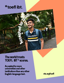 Imagen en miniatura de un póster que indica que el mundo acepta puntuaciones TOEFL