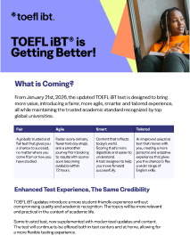 Folleto para estudiantes de TOEFL iBT